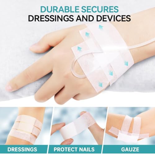 Dimora Paper Medical Tape 16 Rolls- Hypoallergenic White Surgical Tape for Sensitive Skin，Breathable First Aid Wound Tape with Pain-Free Removal，Secures Dressing and Medical Devices -1" x 10 Yards - color: White-paper Tape 16 Rolls