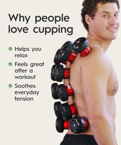 REVO The Original 4-in-1 Smart Cupping Massager with LED Light, Heat, Dynamic Suction & Vibration Massage, Portable Cordless Rechargeable Cupping Device for Body- 1 Pack - size: 1 Pack