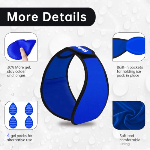 Wisdom Teeth Ice Pack Head Wrap Jaw Face Ice Pack with 4 Gel Packs - color: Royal Blue