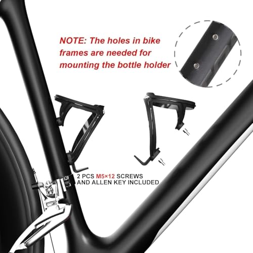 Bike Water Bottle 24oz Squeeze Leakproof Road Cycling Bottles with Cages - color: Black/White+Black/Red, size: 2‑Pack with Cages