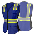 Safety Vest for Women 9 pockets Womens Safety Vest, Blue M - color: Blue, size: Medium