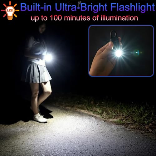Rechargeable 135dB Personal Alarm - Ultra Bright Flashlight & Strobe Light - color: Purple