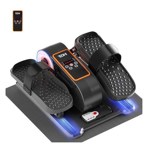 TDH Under Desk Elliptical Machine Leg Exerciser Electric - color: Orange-Black