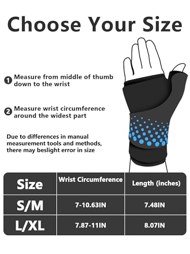 Wrist &Thumb Ice Pack Wrap-Thickened Gel for Long-Lasting Cold Compression - color: 2 Pack-black, size: L/XL