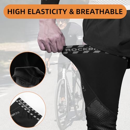 ROCKBROS Cycling Leg Warmers Thermal Long Leg Sleeves for Men Women - size: XX-Large/XXX-Large