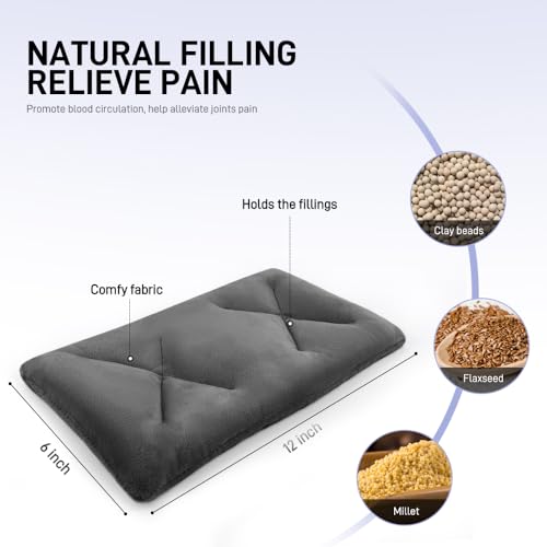 Microwave Heating Pad for Pain Relief, 8 x 18 Grey - color: Heat Pad08 -Grey