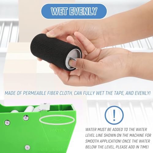 Water-Activated Tape Dispenser, Manual Kraft Gum Tape Dispenser, Green - color: Green