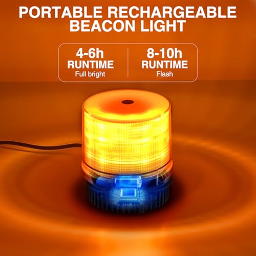 Nilight 18LED Strobe Lights Amber Wireless Rotating Beacon Light - color: Amber