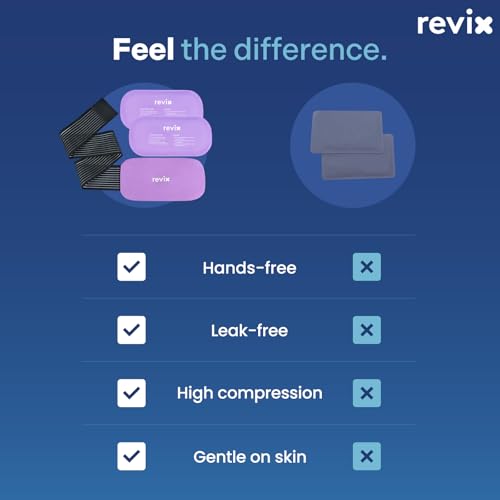 REVIX 2-Pack Gel Ice Packs Reusable, Hot Cold Gel Packs with Straps - color: Purple, size: Medium 10 x 5 Inch