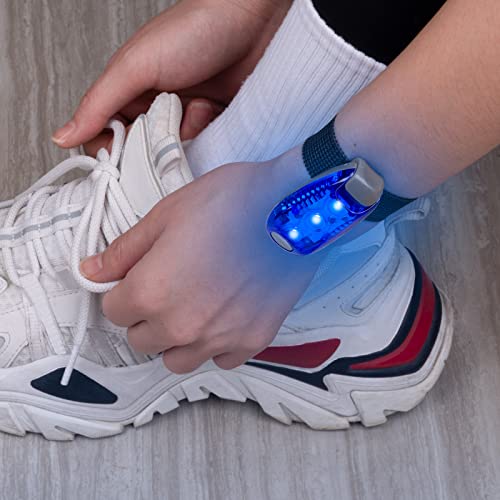 12 Pack Led Safety Light, Safety Light, High Visibility Strobe Running Lights Used for Bicycle, Walking Etc. Clip-On Running Lights Clip to Clothes Strap to Wrist, Bike Or Anywhere - color: Blue