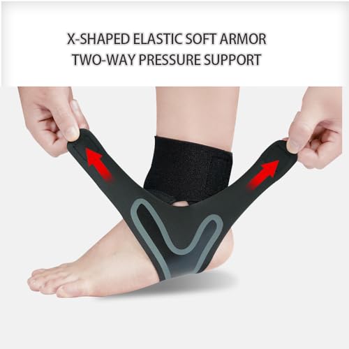 Adjustable Ankle Brace 2-Pack Medium – Breathable Compression Sleeve - size: Medium