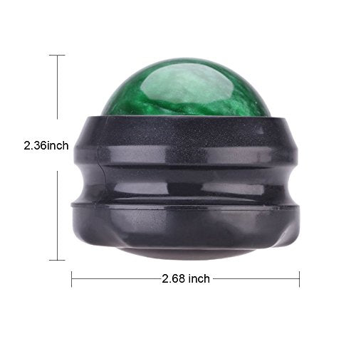 Manual Massage Roller Ball - Massager and Therapy Tool for Sore Muscles, Shoulders, Arms, Neck, Back, Feet, Body, Deep Tissue, Stiffness, Joint Pain, Stress Relief - color: Green
