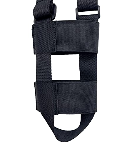 Wanty Water Bottle Carrier Sling Water Bottle Holder with Adjustable Shoulder Strap for Walking Short Hiking, Elastic Fastening Strap Fit for 12-40Oz (Exclude Water Bottle) (2 Elasticated Band)