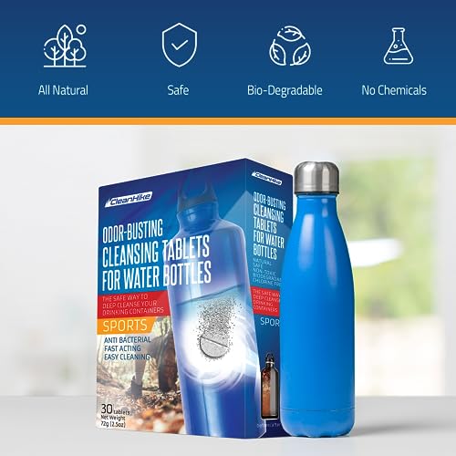 CleanHike Water Bottle Cleaning Tablets for Tumblers, 30 Ct, No Scrub - size: 30 Count (Pack of 1)