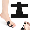 40pcs Pre-Cut Bunion Corrector Tape, Elastic Breathable Latex-Free Kinesiology Tape, Hypoallergenic Self-Adhesive Toe Support Strips for Hallux Valgus, Unisex (black)