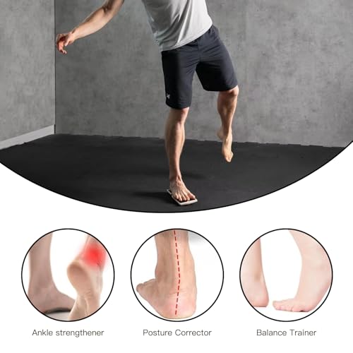 Ankle Balance Board, Ankle Board: Used For Ankle Sprain Recovery,Foot Balance Stability Training and Plantar Fasciitis Relief (Wood Grain Color)