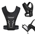 Tikaton Running Vest with Adjustable Waistband & Smart Materials - color: Black