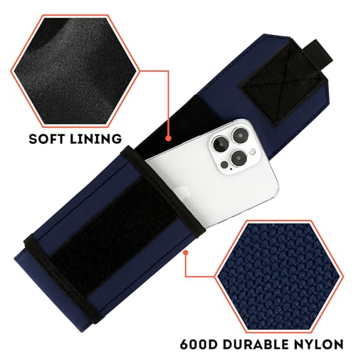 Tactical Molle Phone Holster Pouch, Universal Belt Waist Bag for iPhone 18 Pro Max/17 Pro/17/16 Pro Max/15 Pro Max/14 Pro Max/13, Samsung S26 Ultra/S25/S24, Size L - color: Deep Blue(2 Pack)