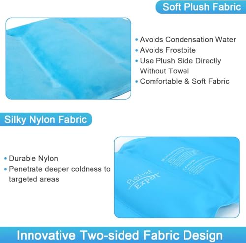 Relief Expert Reusable Gel Ice Pack Wrap (16"x9") - Reusable Cold Pack for Lower Back, Shoulder, Knee & Hip - Flexible, Hands-Free Cold Therapy with Adjustable Strap