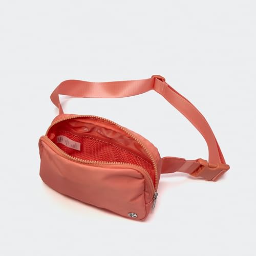 Pander Belt Bag Large 2L, Nylon Fanny Pack Purse for Women and Men with Adjustable Strap - color: Dark Salmon