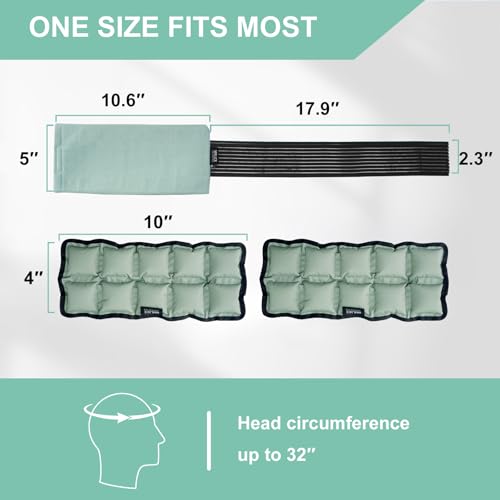 Ice Pack for Injuries Reusable (2-Pack) - Hot & Cold Therapy Gel Pack, Adjustable Cold Compress & Microwaveable Heat Pad for Knee, Ankle, Neck & Elbow Pain Relief
