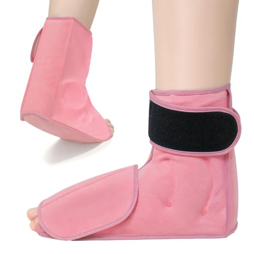 Ankle Ice Pack Wrap, Heel Ice Pack Wrap for Plantar Fasciitis Relief - color: Pink, size: Large