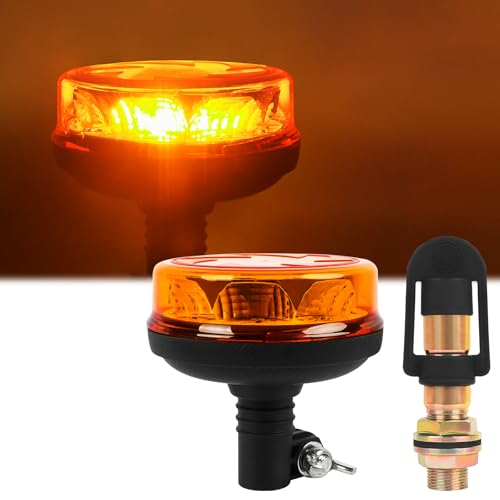 Amber LED Rotating Beacon Light, Flashing Warning Lights 12-24V - size: Beacon Lights+I Shape