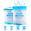 6 Pack Reusable Ice Bags for Cooler 5lb / 10lb Cooler Ice Cube Bag - size: 5lb/6Pack