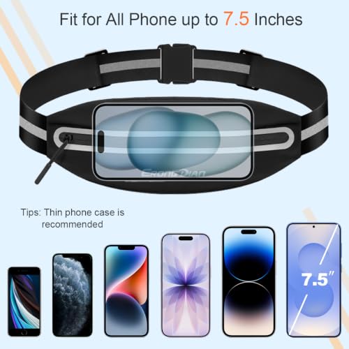 Slim Running Belt, Water Resistant Fanny Pack for Men Women Black - color: 01 - Black