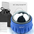 Massage Ice Roller Ball Cold & Heat Therapy Tissue Relief Muscle Recovery - color: Blue and Gray