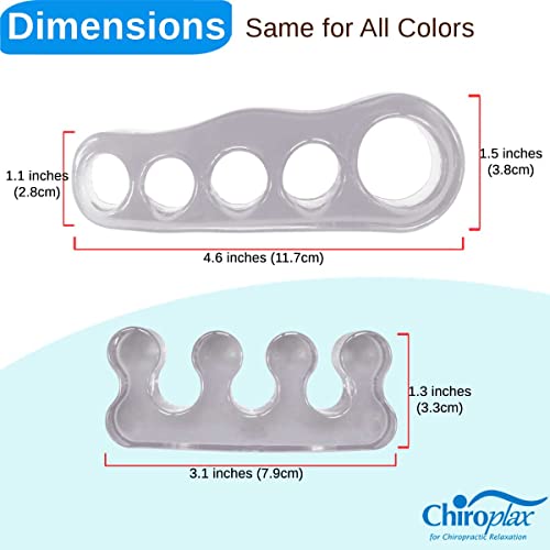 Chiroplax Gel Toe Separators Stretchers Spacers Bunion Tailor's Relief - color: Milky White