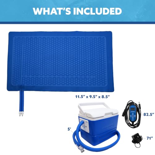 Polar Active Ice® 3.0 Cold Therapy Ice Machine System with Programmable Timer, 38"x22" Blanket Pad, 9 Quart Cooler, Quiet Pump, Strong Cryotherapy Pain Relief Treatment - style: Blanket