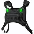 Running Chest Pack with Light, Chest Packs for Phone Holder, Edc Bag for Running, Lightweight Extra Storage Sports Chest Pouch for Runners Cycling Motorcycle Hiking