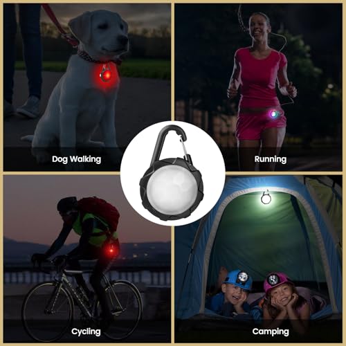 Super Bright Dog Collar Light for Night Walking, 4 Modes, Waterproof, 2 Pcs