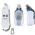 HECHZSO Water Bottle for Running 1Pack 250ml Bottle with Clip and 1 Pack 500ml TPU Soft Flask