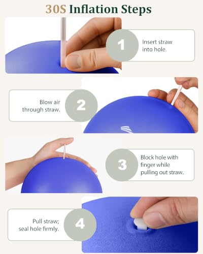 Trideer 9 Inch Pilates Ball with Inflation Straw, Small Exercise Yoga Ball - color: Indigo