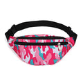 Fanny Pack for Men & Women, Fashion Waterproof Waist Packs with Adjustable Belt, Casual Bag Bum Bags for Travel Sports Running. - color: M-Rose Red