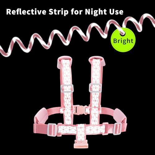 Toddler Leash Harness Backpack 4-in-1, Anti Lost Wrist Link & Safety Strap for Kids Boys Girls, Reflective Adjustable Baby Walking Belt for Park Zoo Travel, Child Cute Reins (Pink) - color: Pink
