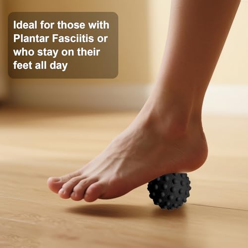Foot Massage Ball Myofascial Release, Restore Foot Massage Roller, Massage Tool for Tight Muscles and Sore Feet, Pain Relieve from Plantar Fasciitis, Black - color: 1 Black Massage Ball