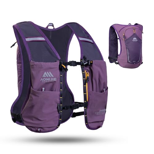 AONIJIE Running Hydration Vest for Women Men 8L Hydration Backpack Hiking - color: Purple