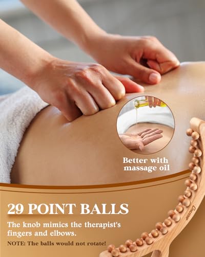 ONUEMP Wood Therapy Massage Tools Cellulite Massager Body Slim Brush - size: Shaper