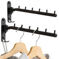 Alise Wall Mounted Drying Rack with Hook,Swivel Clothes Hanger,Black,2 Pcs - color: Black, size: 5005J (2 Pack)