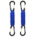 BRAVESHINE Paracord Keychain Carabiner Clip | D Ring Hanger Lanyard Hook - color: Blue