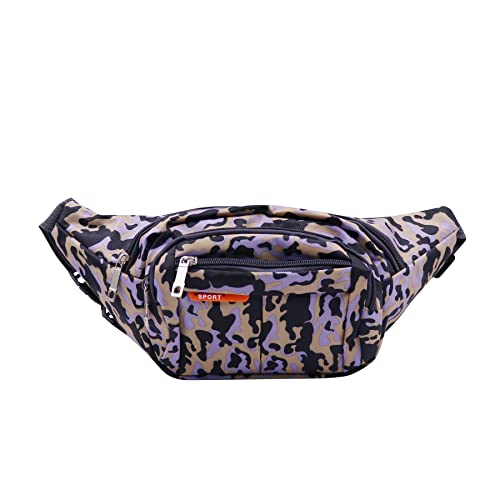 AIBEARTY Kids Fanny Pack Boys Small Camouflage Waist Pack Belt Waist Bag Pack Pouch with Adjustable Strap for Children Sport Running, Camping, Trip Deep Grey(2 Layer) - color: Deep Grey (2 Layer)