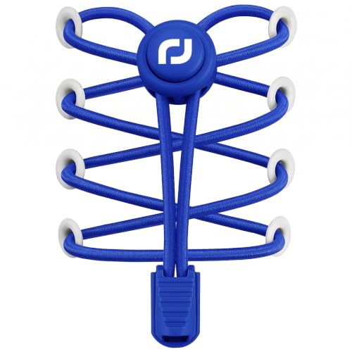 RJ-Sport Tieless Elastic Shoe Laces for Adults and Kids - color: Number 017 - Blue