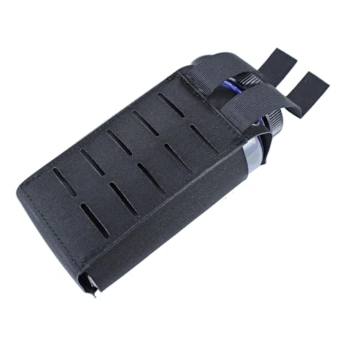 Water Bottle Pouch Molle, Tactical Canteen Pouch for 32oz Nalgene Bottle - color: Black