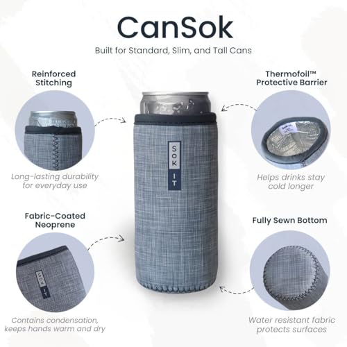 Sok It CanSok Sleeve for Beer & Soda Insulated Neoprene Cover (Bad Seed, 12oz Can Sleeve) - color: Bad Seed, size: 12oz Can Sleeve
