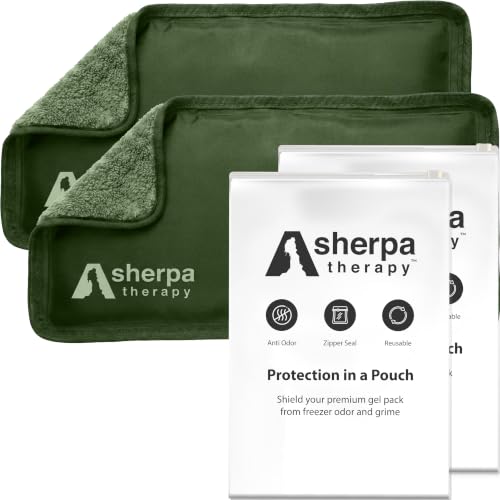 Flexible Hot and Cold Gel Pack Small 5" x 10", 2 Pack - size: Small (2 pack), style: Green
