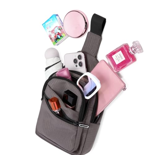AOSTIHOT Crossbody Sling Bag Small Sling Backpack for Men, Chest Daypack Crossbody Shoulder for Travel Sport Running Hiking Grey - color: Grey