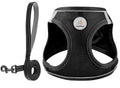 Hipubby Dog Harness and Leash Set, No Pull Soft Mesh Puppy Harness for Small Medium Dogs, Cats - Step in Adjustable Reflective Pet Harness with Buckle and Double D-Rings - Black, XS - color: Black, size: XS (Chest: 13.5"-15")